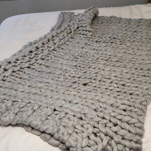 Bloomingville chunky wool throw/blanket